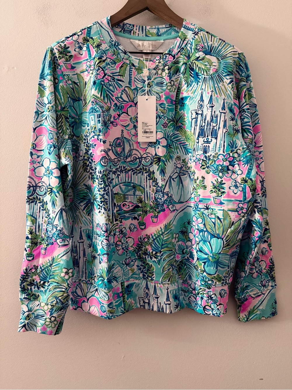 Lilly Pulitzer Lilly Loves Cinderella Ballad Sweatshirt long sleeve S NWT